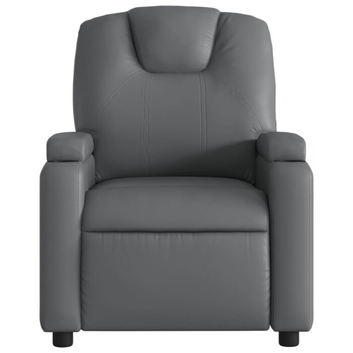 Fauteuil de massage inclinable gris similicuir – Image 5