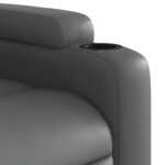 Fauteuil de massage inclinable gris similicuir – Image 7