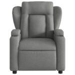Fauteuil inclinable en tissu gris foncé – Image 4