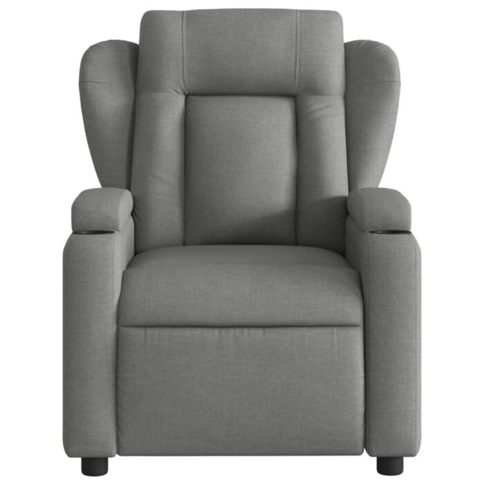 Fauteuil inclinable en tissu gris foncé – Image 4
