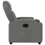 Fauteuil inclinable en tissu gris foncé – Image 5