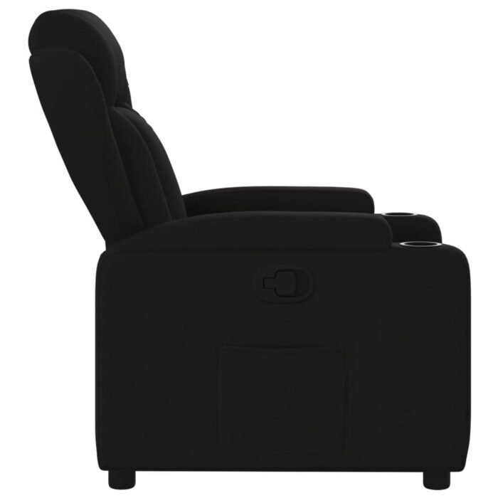 Fauteuil inclinable en tissu noir – Image 5
