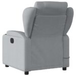 Fauteuil de massage inclinable gris clair tissu – Image 2