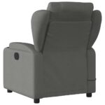 Fauteuil de massage inclinable gris foncé tissu – Image 2