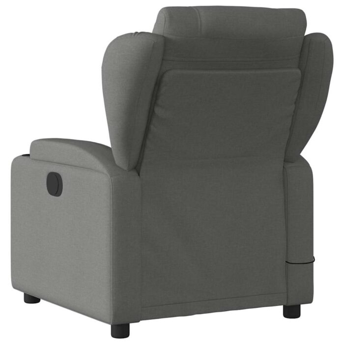 Fauteuil de massage inclinable gris foncé tissu – Image 2