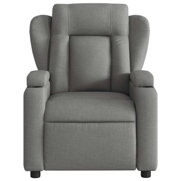 Fauteuil de massage inclinable gris foncé tissu – Image 5
