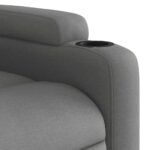 Fauteuil de massage inclinable gris foncé tissu – Image 7