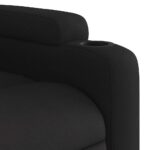Fauteuil de massage inclinable noir tissu – Image 7