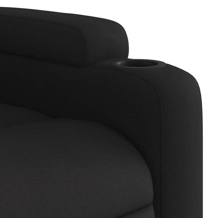 Fauteuil de massage inclinable noir tissu – Image 7