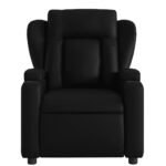 Fauteuil de massage inclinable noir similicuir – Image 5