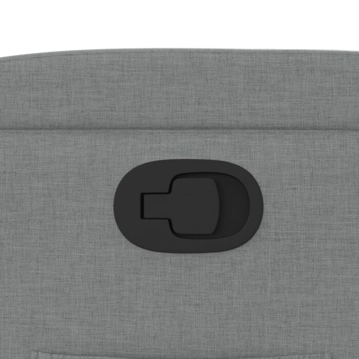 Fauteuil inclinable en tissu gris clair – Image 7