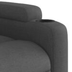 Fauteuil inclinable en tissu gris foncé – Image 6