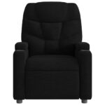 Fauteuil inclinable en tissu noir – Image 4