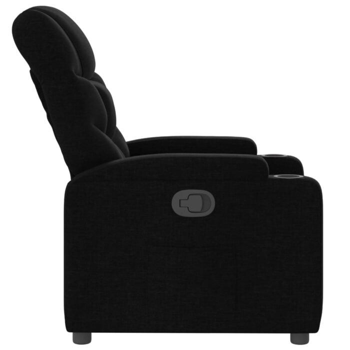 Fauteuil inclinable en tissu noir – Image 5