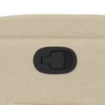 Fauteuil inclinable en tissu crème – Image 7