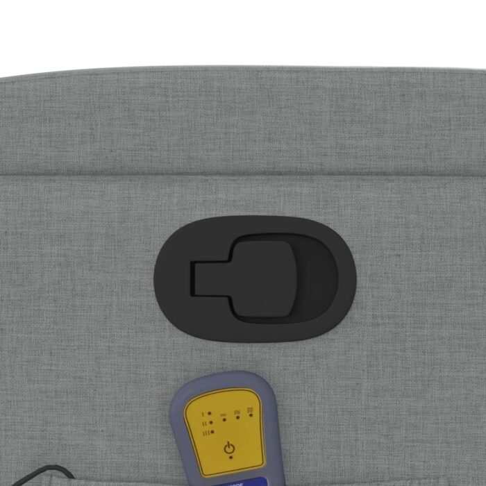 Fauteuil de massage inclinable gris clair tissu – Image 8