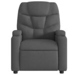 Fauteuil de massage inclinable gris foncé tissu – Image 5