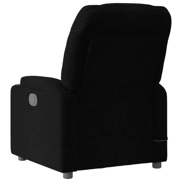 Fauteuil de massage inclinable noir tissu – Image 2