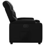 Fauteuil inclinable en similicuir noir – Image 5