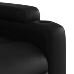 Fauteuil inclinable en similicuir noir – Image 6