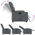 Fauteuil inclinable en similicuir gris – Image 2