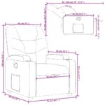 Fauteuil inclinable en similicuir gris – Image 9
