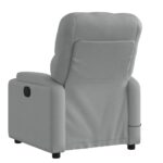 Fauteuil de massage inclinable gris clair tissu – Image 2