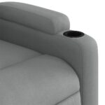 Fauteuil de massage inclinable gris clair tissu – Image 7