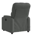 Fauteuil de massage inclinable gris foncé tissu – Image 2