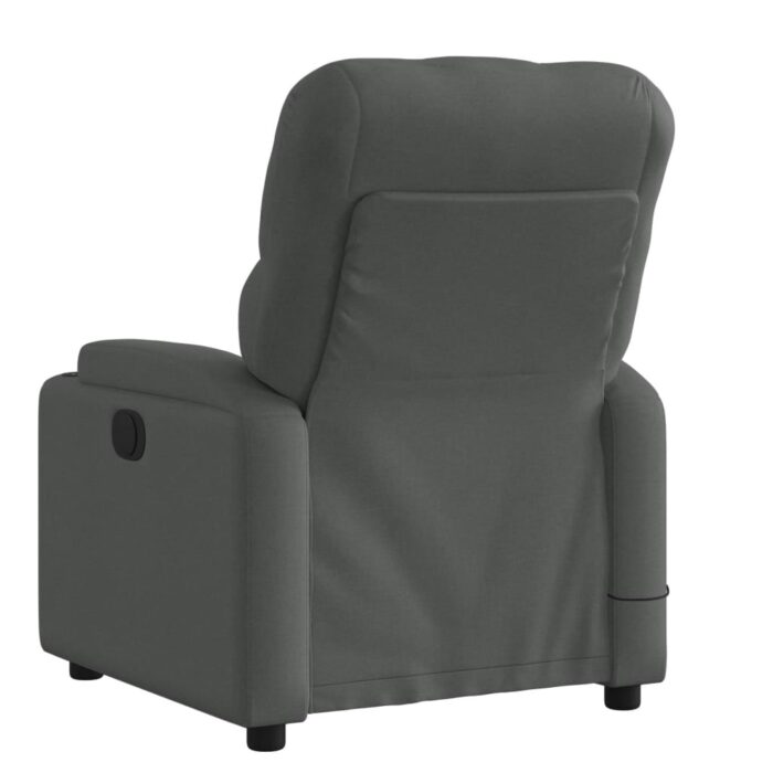Fauteuil de massage inclinable gris foncé tissu – Image 2