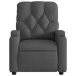Fauteuil de massage inclinable gris foncé tissu – Image 5