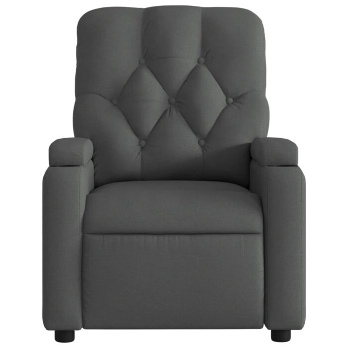 Fauteuil de massage inclinable gris foncé tissu – Image 5