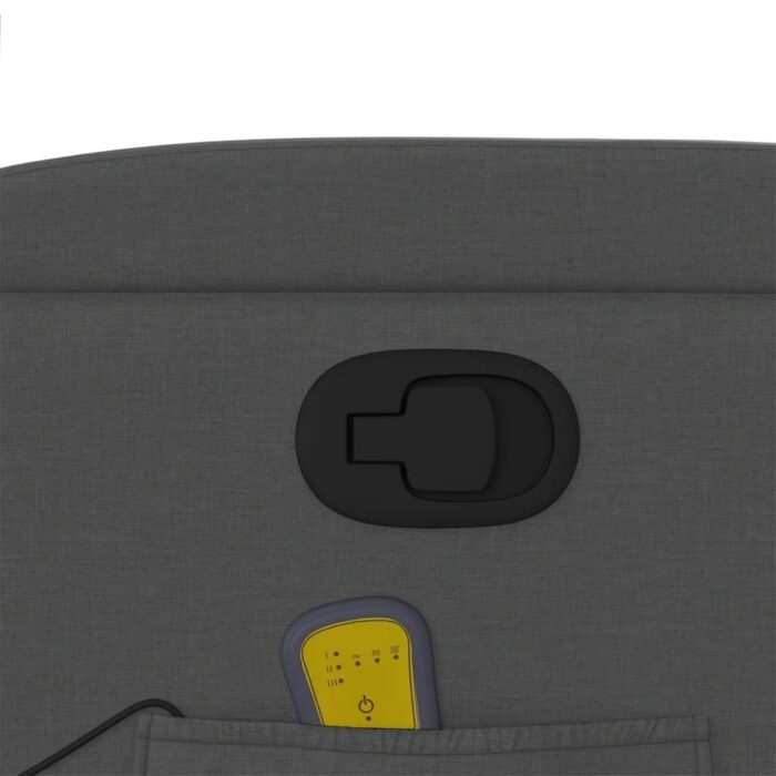 Fauteuil de massage inclinable gris foncé tissu – Image 8