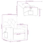 Fauteuil de massage inclinable noir tissu – Image 10