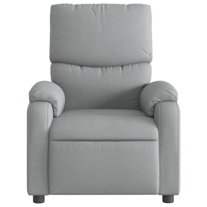 Fauteuil inclinable en tissu gris clair – Image 4