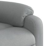 Fauteuil inclinable en tissu gris clair – Image 6