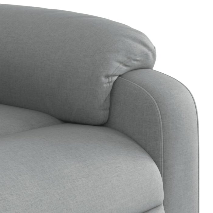 Fauteuil inclinable en tissu gris clair – Image 6