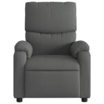 Fauteuil inclinable en tissu gris foncé – Image 4