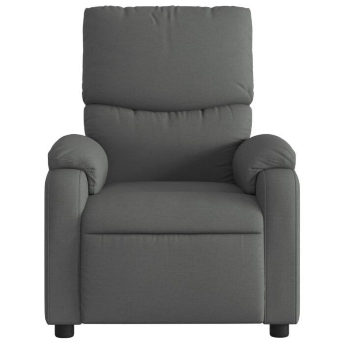 Fauteuil inclinable en tissu gris foncé – Image 4