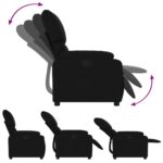 Fauteuil inclinable en tissu noir – Image 2