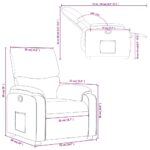 Fauteuil inclinable en tissu noir – Image 9