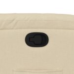 Fauteuil inclinable en tissu crème – Image 7