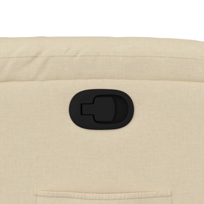 Fauteuil inclinable en tissu crème – Image 7