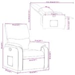 Fauteuil inclinable en tissu crème – Image 9