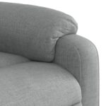 Fauteuil de massage inclinable gris clair tissu – Image 7