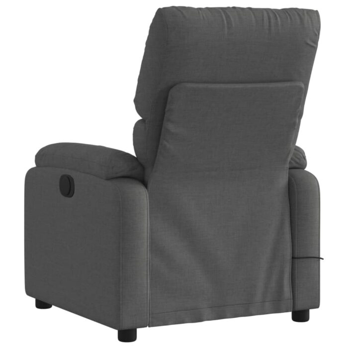 Fauteuil de massage inclinable gris foncé tissu – Image 2