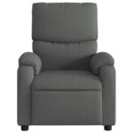 Fauteuil de massage inclinable gris foncé tissu – Image 5