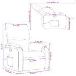 Fauteuil de massage inclinable noir tissu – Image 10