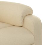 Fauteuil de massage inclinable crème tissu – Image 7