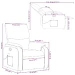 Fauteuil de massage inclinable gris similicuir – Image 10